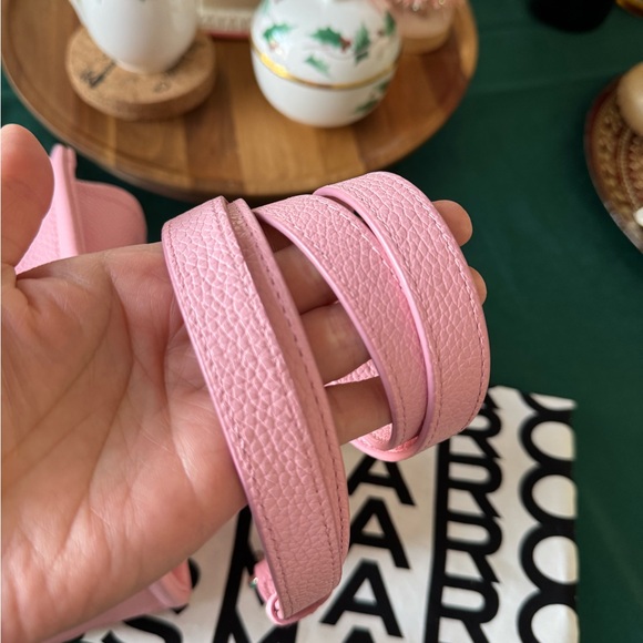 Authentic MARC JACOBS The Leather Tote Bag Crossbody, Ribbon Pink Size Small - Picture 10 of 15